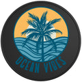 OCEAN VIBES BLACK TIRE COVER