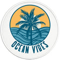 OCEAN VIBES BLACK TIRE COVER