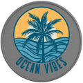 OCEAN VIBES SILVER CARBON FIBER TIRE COVER