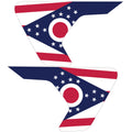 OHIO STATE FLAG FENDER VENT DECAL FITS 2018+ JEEP WRANGLER & GLADIATOR