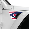 OHIO STATE FLAG FENDER VENT DECAL FITS 2018+ JEEP WRANGLER & GLADIATOR PASSENGER SIDE