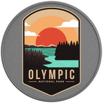 OLYMPIC NATIONAL PARK SILVER CARBON FIBER TIRE COVER 