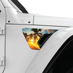 PALM SUNSET FENDER VENT DECAL FITS 2018+ JEEP WRANGLER & GLADIATOR PASSENGER SIDE
