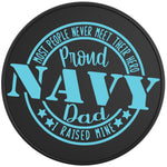 PROUD NAVY DAD BLACK TIRE COVER 