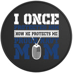 PROUD NAVY MOM BLACK TIRE COVER 