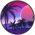 PURPLE BEACH SUNSET BLACK CARBON FIBER TIRE COVER
