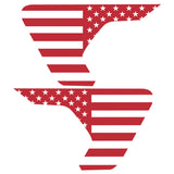 RED AND WHITE US FLAG FENDER VENT DECAL FITS 2018+ JEEP WRANGLER & GLADIATOR