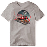 RED JEEP FULL MOON GRAY T SHIRT