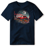RED JEEP FULL MOON NAVY T SHIRT