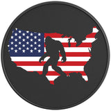 SASQUATCH UNITED STATES BLACK CARBON FIBER TIRE COVER