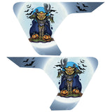 SCARY HALLOWEEN PUMPKIN HEAD FENDER VENT DECAL FITS 2018+ JEEP WRANGLER & GLADIATOR