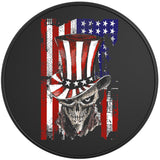 SKULL INDEPENDENCE DAY HAT BLACK TIRE COVER