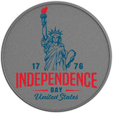 STATUE OF LIBERTY INDEPENDENCE DAY SILVER CARBON FIBER TIRE COVER