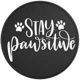 STAY PAWSITIVE BLACK TIRE COVER 