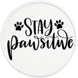 STAY PAWSITIVE PAERL WHITE CARBON FIBER TIRE COVER 