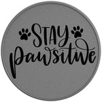 STAY PAWSITIVE SILVER CARBON FIBER TIRE COVER 