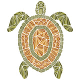 STYLIZED GREEN AND BROWN TURTLE