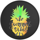 SUMMER VIBES PINAPPLE BLACK TIRE COVER