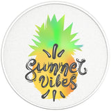 SUMMER VIBES PINAPPLE PEARL  WHITE CARBON FIBER TIRE COVER