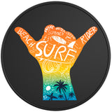 SURF WAVE BLACK TIRE COVER