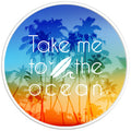 TAKE ME TO THE OCEAN BLACK TIRE COVER