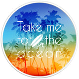 TAKE ME TO THE OCEAN PEARL  WHITE CARBON FIBER TIRE COVER