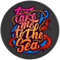 TAKE ME TO THE SEA PEARL  WHITE CARBON FIBER TIRE COVER