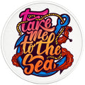 TAKE ME TO THE SEA BLACK TIRE COVER