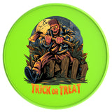 TRICK OR TREAT HALLOWEEN ZOMBIE NEON GREEN TIRE COVER