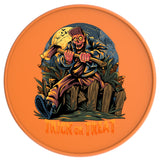 TRICK OR TREAT HALLOWEEN ZOMBIE ORANGE TIRE COVER