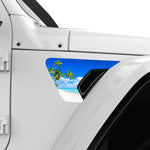 TROPICAL BEACH FENDER VENT DECAL FITS 2018+ JEEP WRANGLER & GLADIATOR PASSENGER SIDE