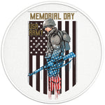 Usa Army Memorial Day Pearl White Carbon Fiber Tire Cover