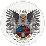 Us Army American Eagle Pearl White Carbon Fiber Tire Cover