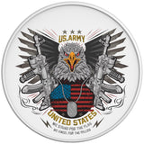 Us Army American Eagle White Tire Cover