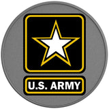 Us Army Logo Silver Carbon Fiber Tire Cover
