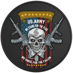 Us Army Skull And Guns Black Tire Cover