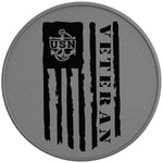 US NAVY VETERAN FLAG SILVER CARBON FIBER TIRE COVER 