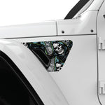 VINTAGE HALLOWEEN PATTERN FENDER VENT DECAL FITS 2018+ JEEP WRANGLER & GLADIATOR DRIVER SIDE