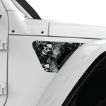 VINTAGE HALLOWEEN PATTERN FENDER VENT DECAL FITS 2018+ JEEP WRANGLER & GLADIATOR PASSENGER SIDE