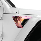 VIOLET SUNRISE FENDER VENT DECAL FITS 2018+ JEEP WRANGLER & GLADIATOR PASSENGER SIDE
