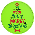 We Woof You A Merry Christmas Neon Green Tire Cover