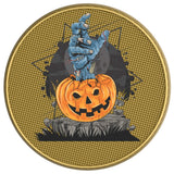 ZOMBIE HAND SCARY PUMPKIN GOLD CARBON FIBER TIRE COVER