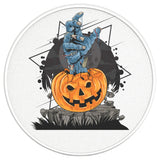 ZOMBIE HAND SCARY PUMPKIN PEARL WHITE CARBON FIBER TIRE COVER