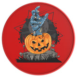ZOMBIE HAND SCARY PUMPKIN RED TIRE COVER